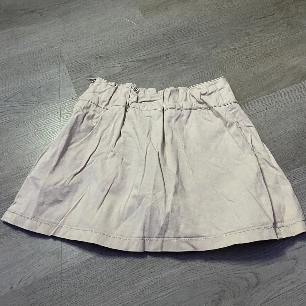 The Childrens Place Skort Girls 8 Khaki Excellent Pleated Uniform Skirt Shorts